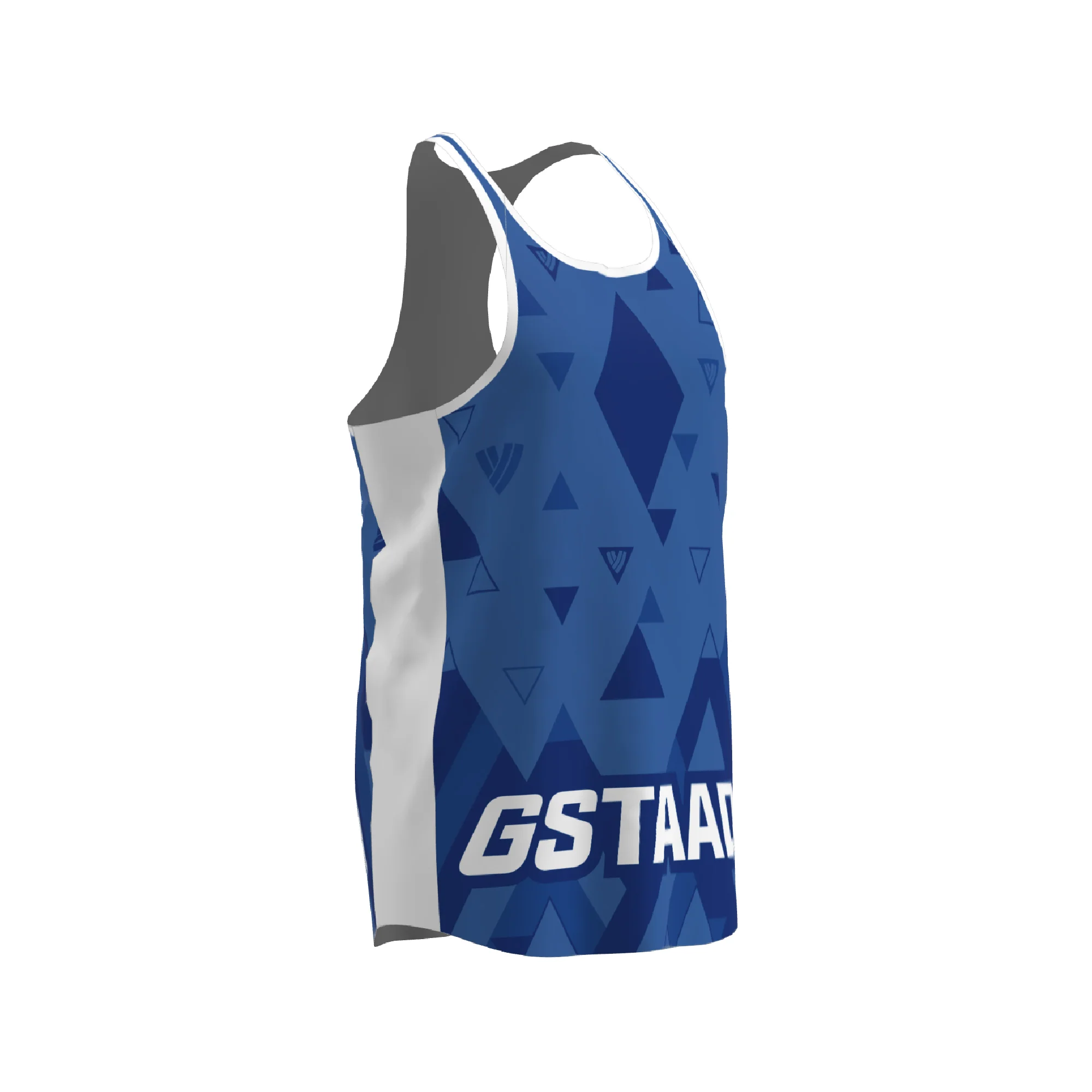 BPT Official Gstaad, Switzerland Men's Singlet (Blue) - Image 4